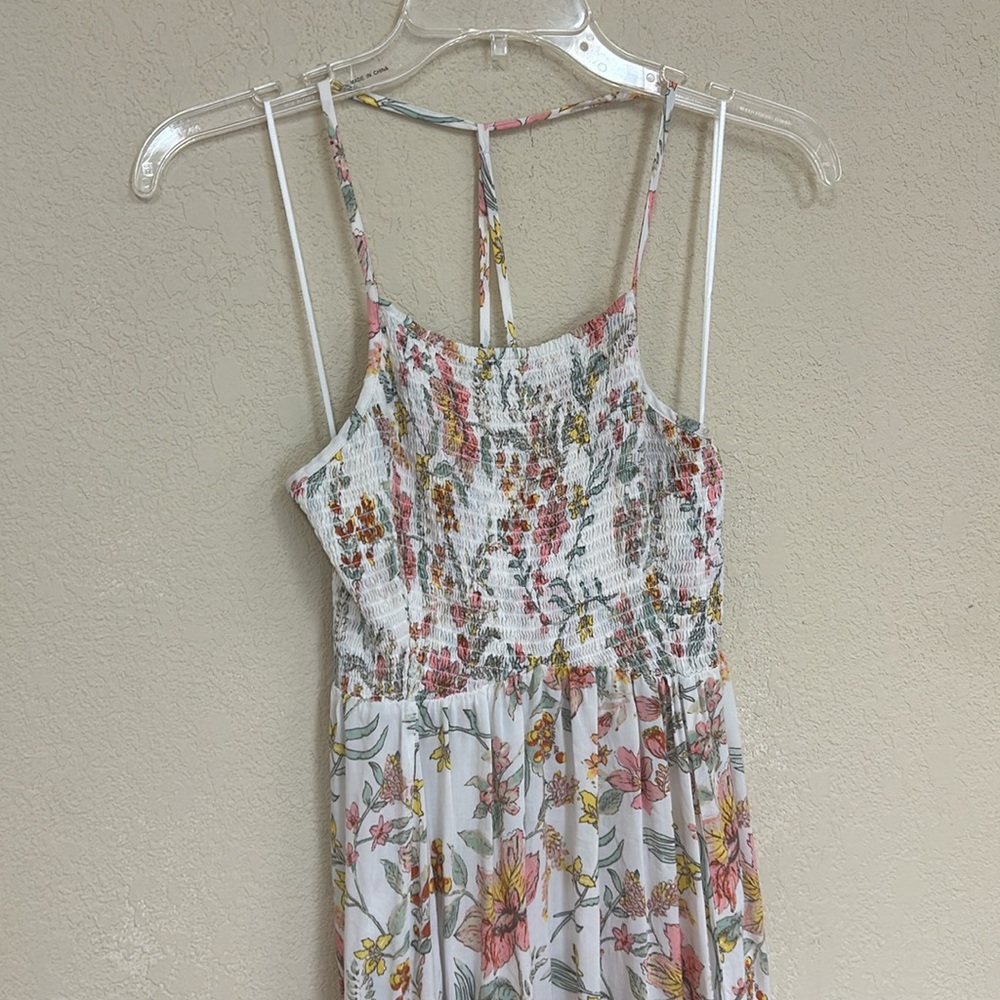 Free People Floral Midi Dress - White and Pink - Picture 7 of 9